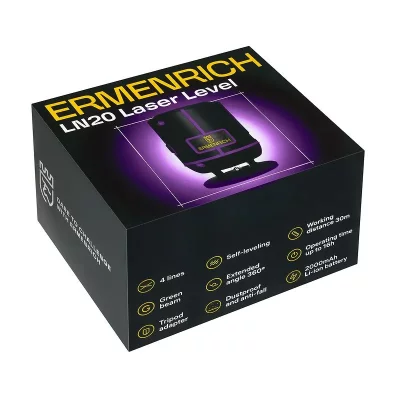Лазерный уровень Ermenrich PLUS LN20, фиолетовый