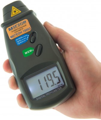Контактный/Лазерный фототахометр МЕГЕОН 18003
